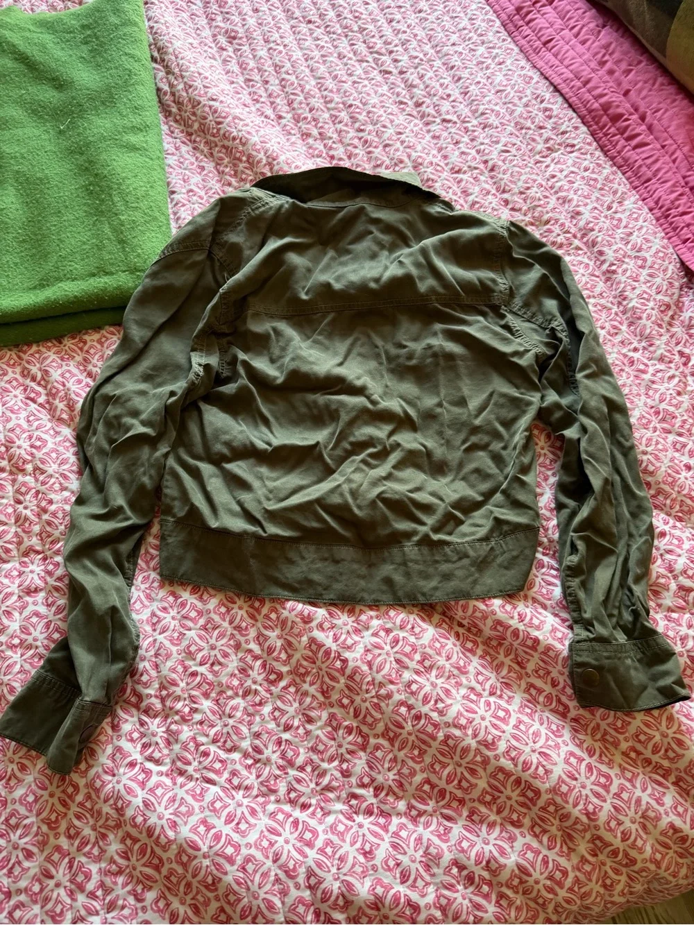 Extra Small XS Green Military Style Zip Up Mossimo Jacket
